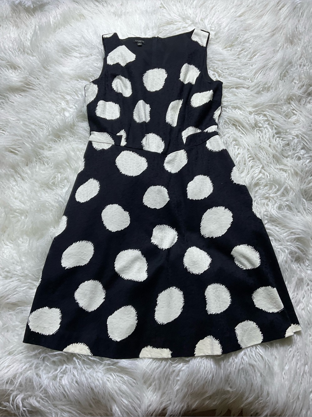 Talbots Dot Fit & Flare Dress - Picture 1 of 4